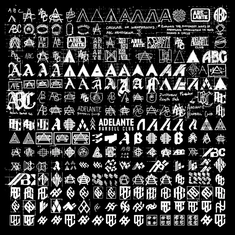 Adelante Barbell Club Logo Grid